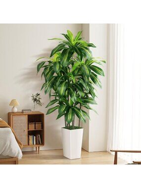 5FT Tall Artificial Dracaena Tree for Indoor Decor | Stylish Fake Plant with